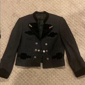 Loden Frey Vintage S/XS Elegant Black Women's Jacket